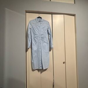 COS Sky Blue Collared Shirt Dress